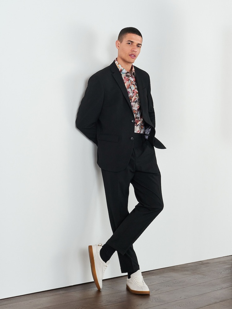 Black Oversized Motionflex Stretch Suit: Jacket - Image 4 of 9