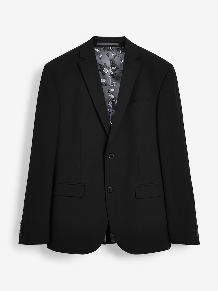 Black Oversized Motionflex Stretch Suit: Jacket - Image 8 of 9