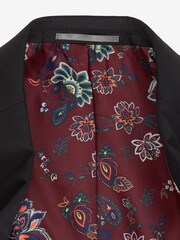 Black Tailored Fit 100% Wool Suit: Jacket - Image 7 of 8