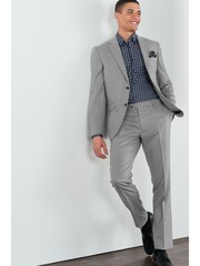 Grey Tailored Fit 100% Wool Suit: Jacket - Image 2 of 6