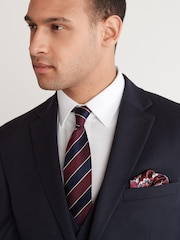 Navy Tailored Fit 100% Wool Suit: Jacket - Image 3 of 7