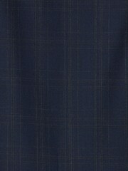 Navy Blue Super Skinny Motion Flex Stretch Check Suit Jacket - Image 5 of 5