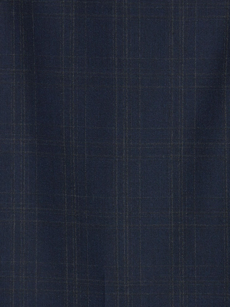 Navy Blue Super Skinny Motion Flex Stretch Check Suit Jacket - Image 5 of 5