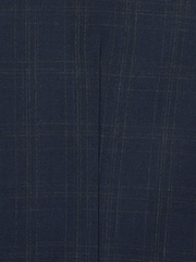 Navy Blue Motion Flex Stretch Check Suit Waistcoat - Image 12 of 13