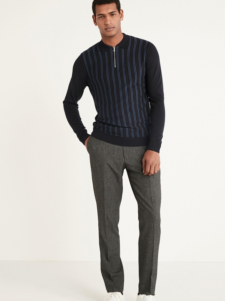 Grey Slim Tapered Motion Flex Co-ord: Joggers - Image 2 of 7 Grey Slim Tapered Motion Flex Co-ord: Joggers - Image 2 of 7
