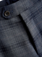 Blue Tailored Fit Check Suit: Trousers - Image 7 of 8