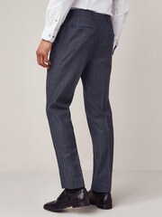 Blue Skinny Fit Check Suit: Trousers - Image 2 of 7
