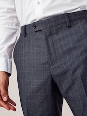 Blue Skinny Fit Check Suit: Trousers - Image 3 of 7