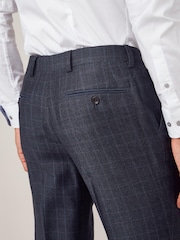 Blue Skinny Fit Check Suit: Trousers - Image 4 of 7