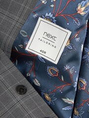 Grey Motion Flex Check Suit: Waistcoat - Image 2 of 4