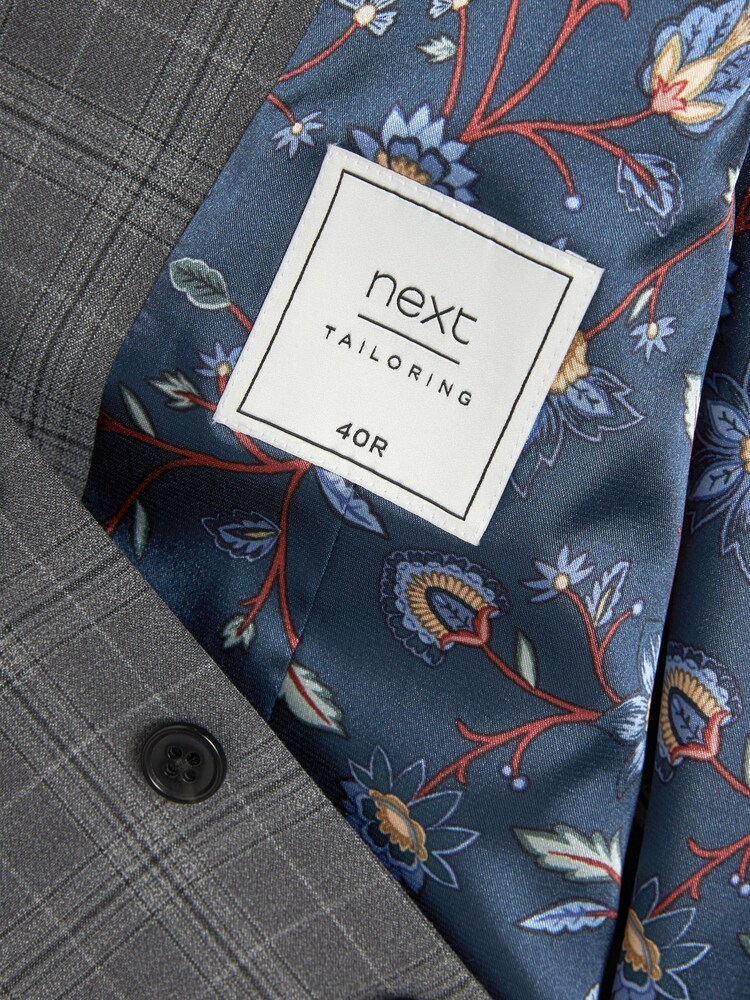 Grey Motion Flex Check Suit: Waistcoat - Image 2 of 4