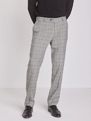 Grey Regular Fit Check Suit: Trousers - Image 1 of 3