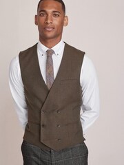 Grey Check Suit: Waistcoat - Image 1 of 1