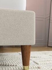 Soft Texture Light Natural Stella Upholstered Bed Frame - Image 3 of 6