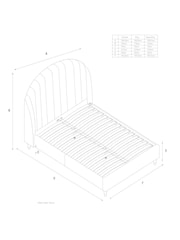 Soft Texture Light Natural Stella Upholstered Bed Frame - Image 4 of 6