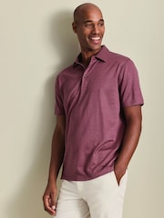Charles Tyrwhitt Pink 100% Linen Polo Shirt - Image 2 of 6