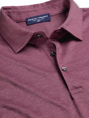 Charles Tyrwhitt Pink 100% Linen Polo Shirt - Image 5 of 6