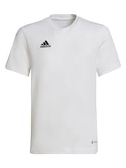 adidas White 100% Cotton Entrada 22 T-Shirt - Image 7 of 11