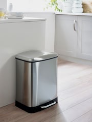 Chrome 24L Twin Compartment Recycling Bin - Image 1 of 5