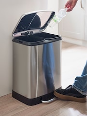 Chrome 24L Twin Compartment Recycling Bin - Image 4 of 5