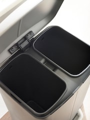 Cream 40L Twin Compartment Recycling Bin - Image 3 of 4
