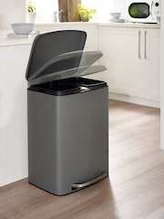 Charcoal Grey 40L Twin Compartment Recycling Bin - Image 2 of 4