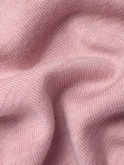 Charles Tyrwhitt Pink Pure Merino Quarter Zip Jumper - Image 5 of 5
