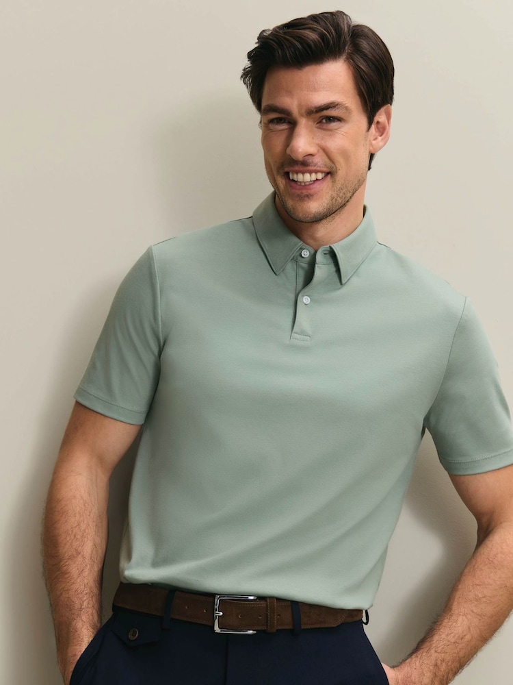 Nanə Yaşıl - Charles Tyrwhitt Qısa Qollu Polo Köynək - 6şəkildən 1 şəkil