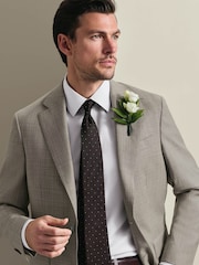 Charles Tyrwhitt Brown Silk Spot Tie - Image 3 of 3