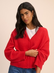 Nobodys Child Red V-Neck Pocket Cardigan - Image 1 of 5