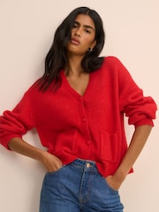 Nobodys Child Red V-Neck Pocket Cardigan - Image 4 of 5