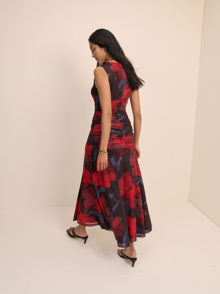 Nobodys Child Red Sleeveess Tammy Midi Dress - Image 2 of 5