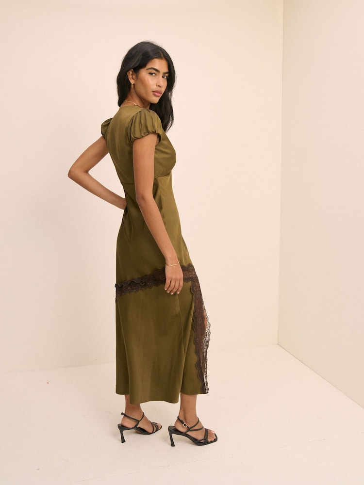 Nobodys Child Green Gloria Midi Dress - Image 2 of 4 Nobodys Child Green Gloria Midi Dress - Image 2 of 4