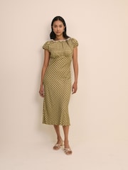 Nobodys Child Green Marianna Midi Dress - Image 1 of 5