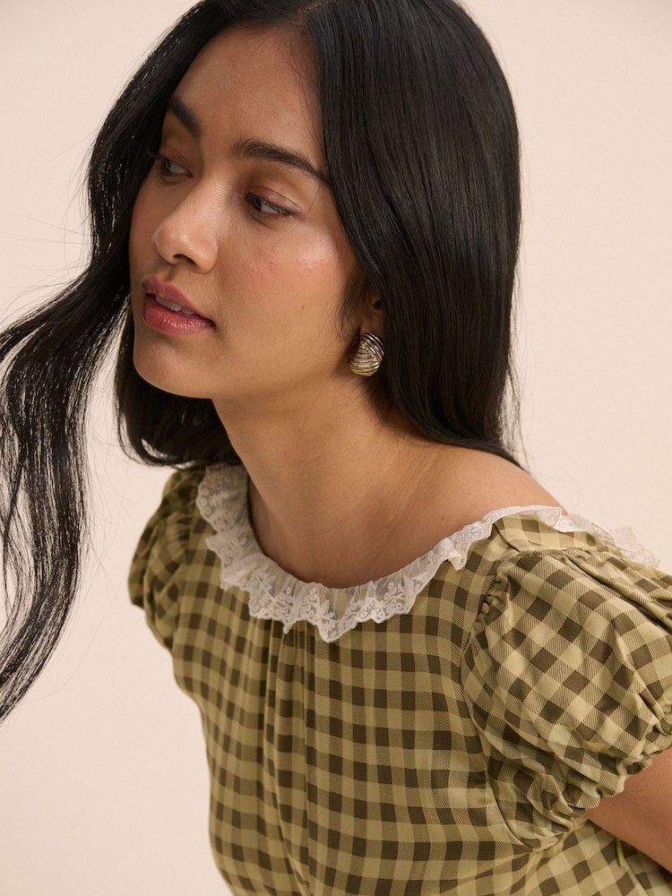 Nobodys Child Green Marianna Midi Dress - Image 5 of 5
