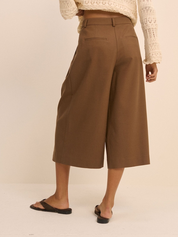 Nobodys Child Brown Tailored Culottes Shorts - Image 2 of 5 Nobodys Child Brown Tailored Culottes Shorts - Image 2 of 5