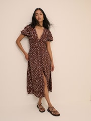 Nobodys Child Brown Frances Midi Dress - Image 1 of 5