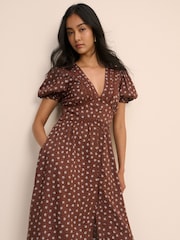Nobodys Child Brown Frances Midi Dress - Image 4 of 5