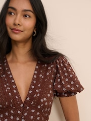 Nobodys Child Brown Frances Midi Dress - Image 5 of 5