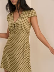 Nobodys Child Green Rosa Mini Dress - Image 4 of 5