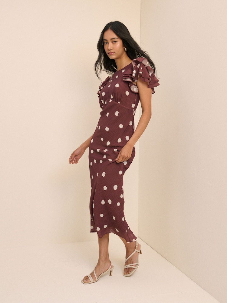 Nobodys Child Brown Lola Midaxi Dress - Image 1 of 5 Nobodys Child Brown Lola Midaxi Dress - Image 1 of 5