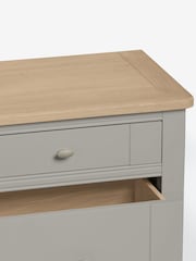 Grey Hampton Country Collection Luxe Painted Oak 2 Drawer Wide Bedside Table - Image 5 of 6