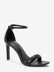 Black Forever Comfort® Square Toe Heeled Sandals - Image 2 of 4