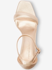 Gold Forever Comfort® Square Toe Heeled Sandals - Image 6 of 7