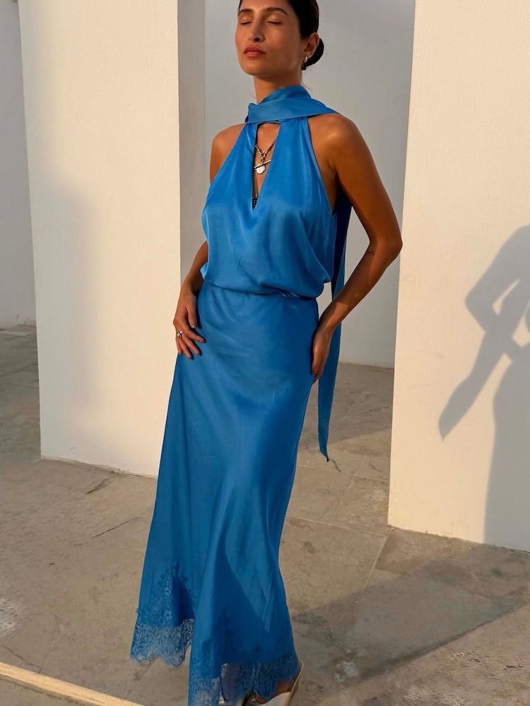 Never Fully Dressed Blue Maeva Midi Skirt - Image 1 of 5