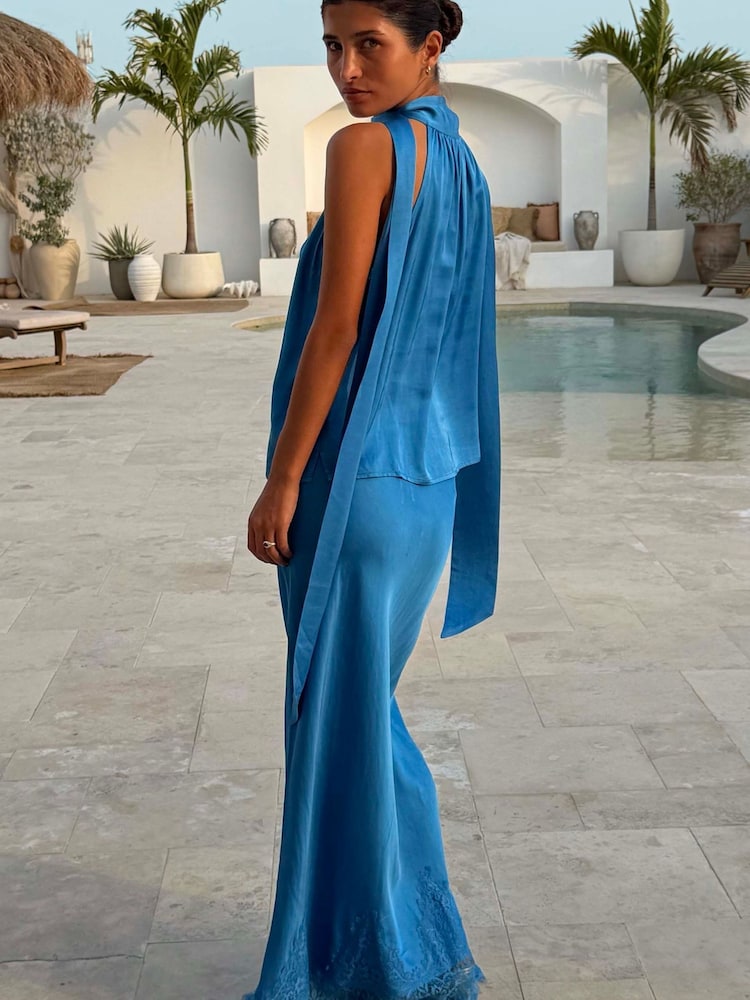 Never Fully Dressed Blue Maeva Midi Skirt - Image 5 of 5
