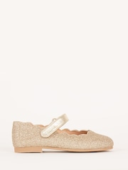 Trotters London Gold Lilly Party Shoes - Image 1 of 6
