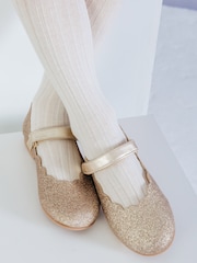 Trotters London Gold Lilly Party Shoes - Image 5 of 6