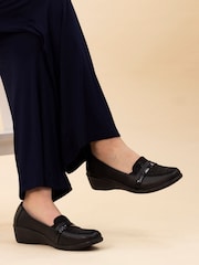 Lunar Black Esther Wedge Shoes - Image 1 of 5