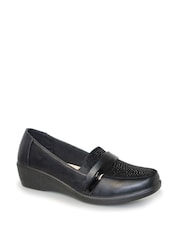 Lunar Black Esther Wedge Shoes - Image 2 of 5